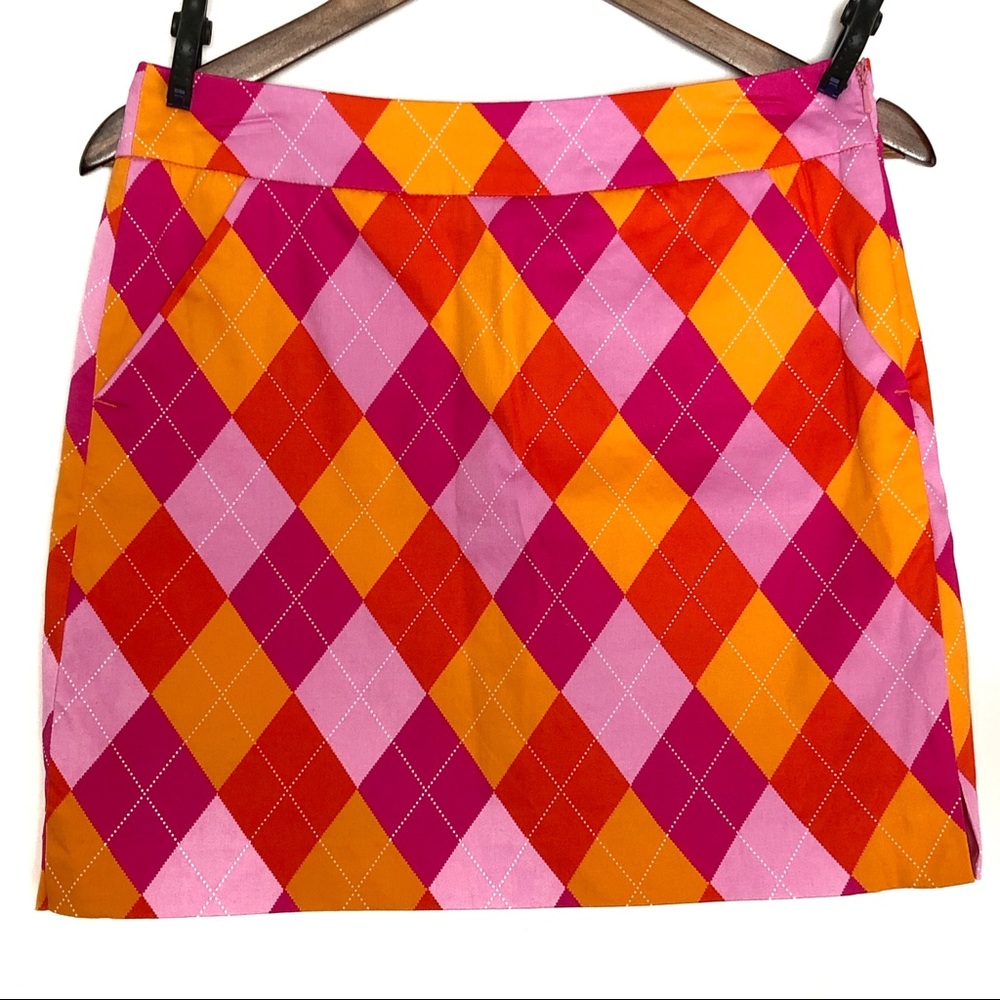 Loudmouth Ladies Argyle Golf Skirt Skorts Pink 2